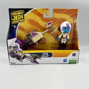 Star Wars Young Jedi Adventures Lys‎ Solay Figure and Vehicle Set NEW